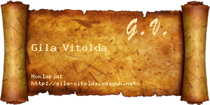 Gila Vitolda névjegykártya